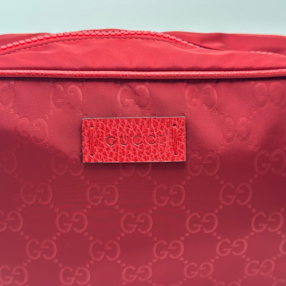 Gucci Red Nylon Cosmetic Bag - Picture 2 of 8